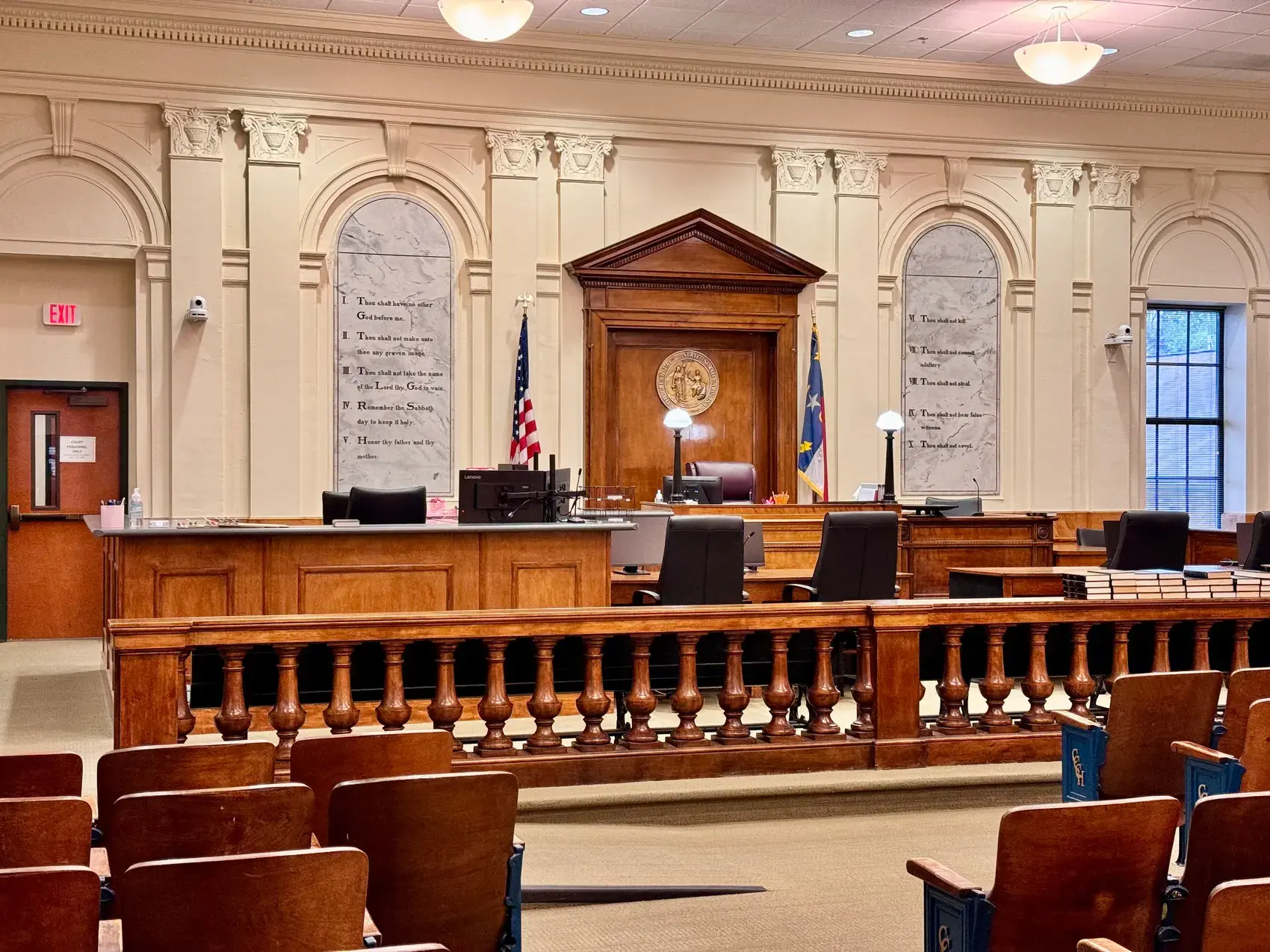 Courtroom in the Cherokee County Courthouse, North Carolina